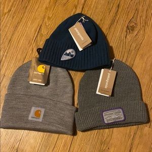 🆕 All 3 Winter Hats Patagonia & Carhartt